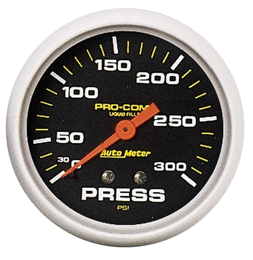 2-5/8" Pressure, 0-300 Psi, Liquid Filled, Pro-Comp