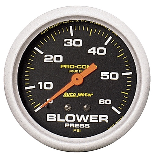 2-5/8" Blower Pressure, 0-60 Psi, W/ Memory, Liquid Filled, Pro-Comp