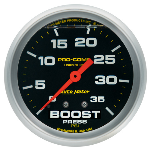 2-5/8" Boost, 0-35 Psi, Liquid Filled, Pro-Comp