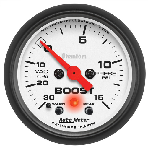 2-1/16" Boost/Vacuum, 30 In Hg/15 Psi, Phantom