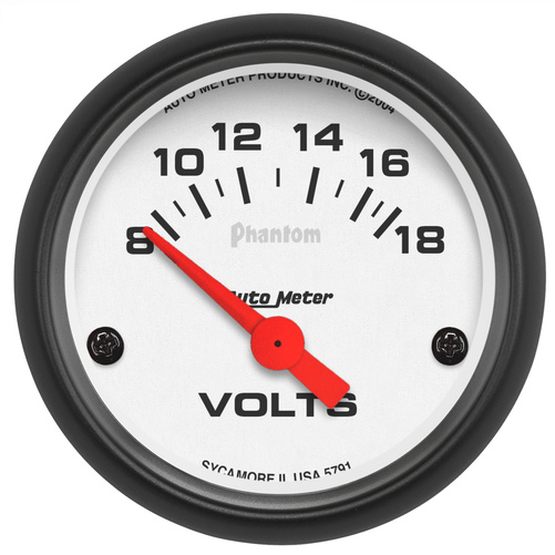 2-1/16" Voltmeter, 8-18v, Phantom