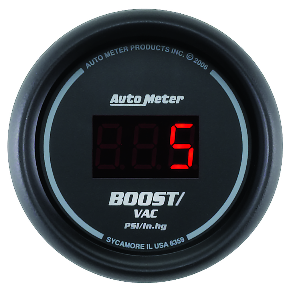 2-1/16" Boost/Vacuum, 30 In Hg/30 Psi, Sport-Comp Digital