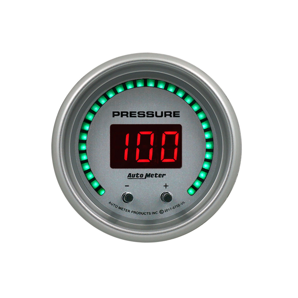 2-1/16" Two Channel Fluid Pressure, Selectable Scale Psi / Bar, Ultra-Lite Elite Digital