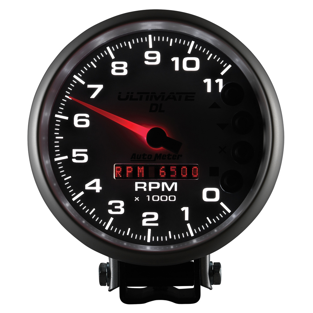 5" Tachometer, 0-11,000 Rpm, Pedestal, Ultimate Dl Playback, Silver