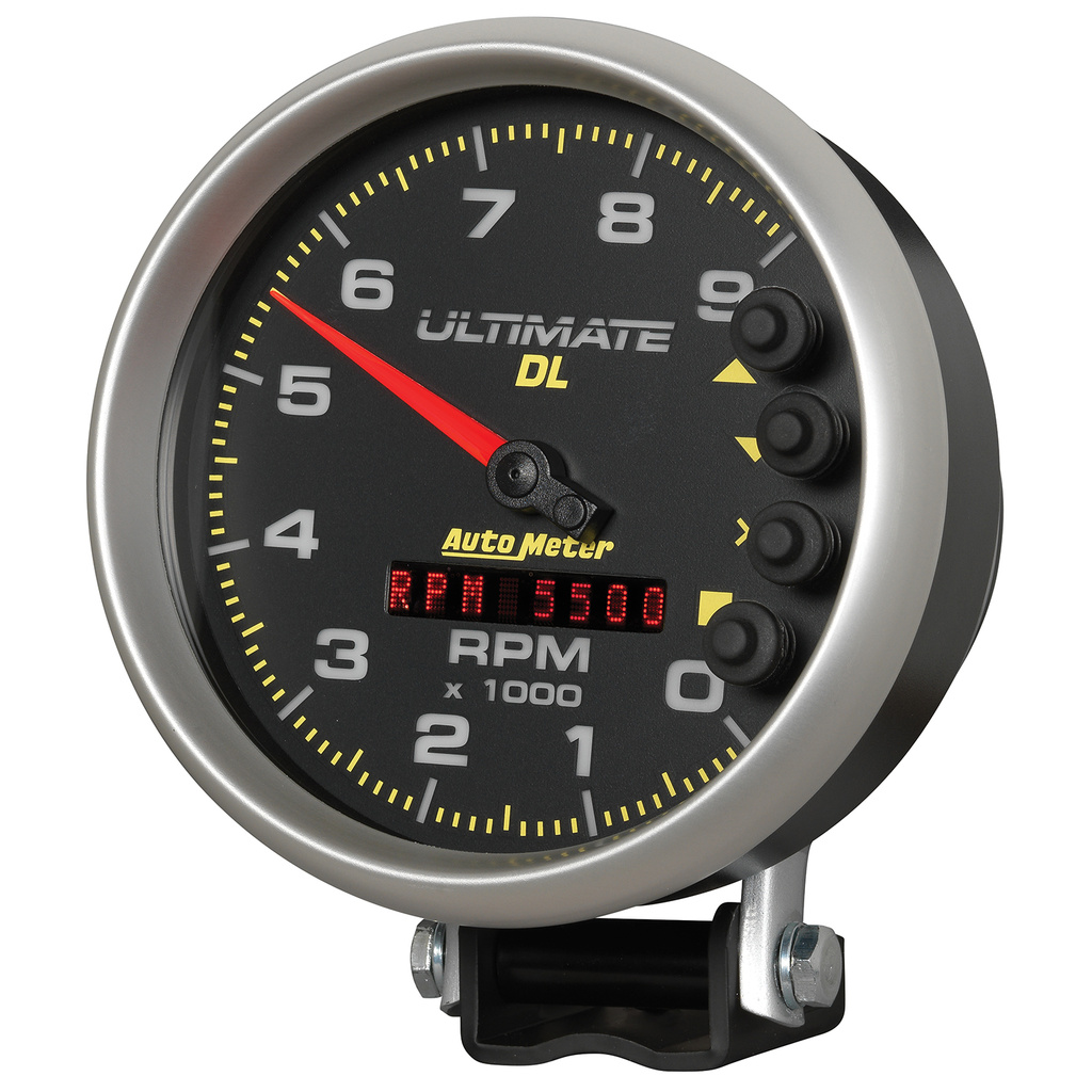 5" Tachometer, 0-9000 Rpm, Pedestal, Ultimate Dl Playback, Black