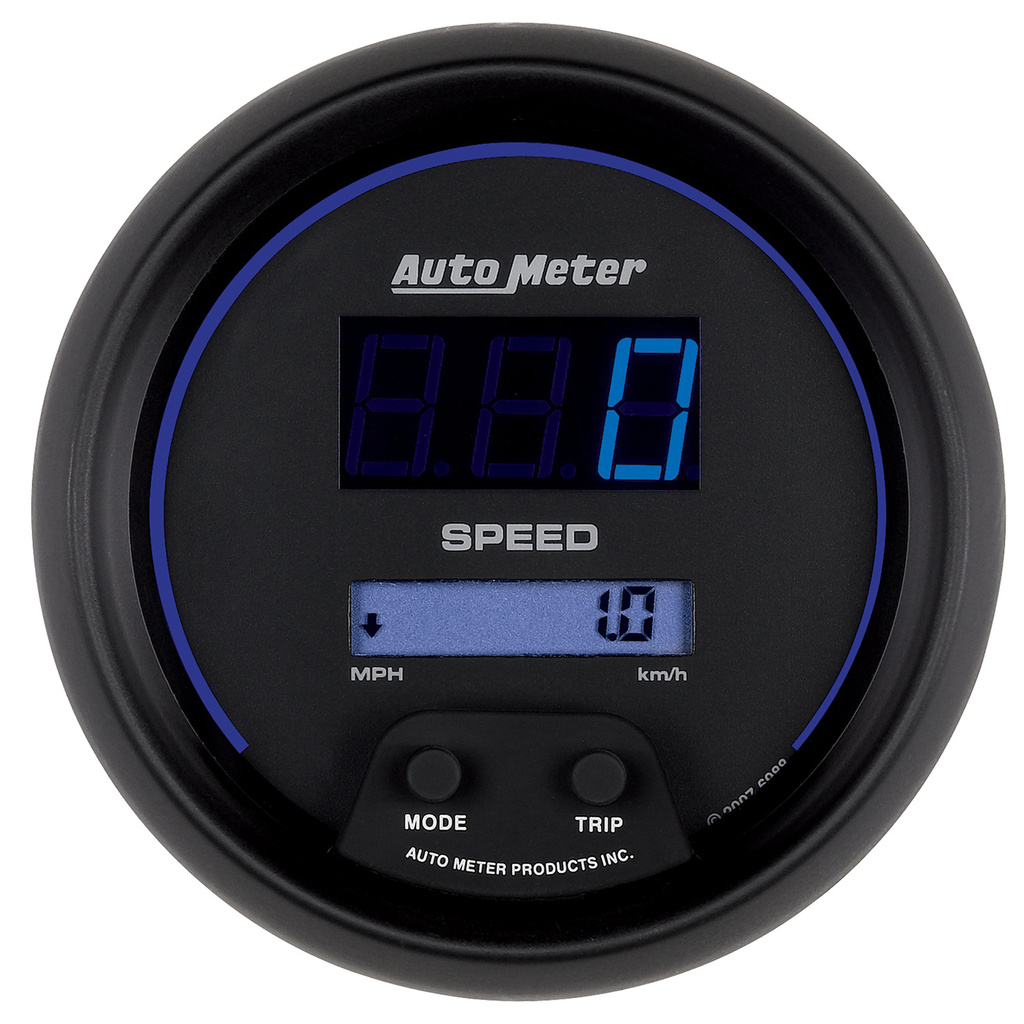 3-3/8" Speedometer, 0-260 Mph / 0-260 Km/H, Cobalt Digital