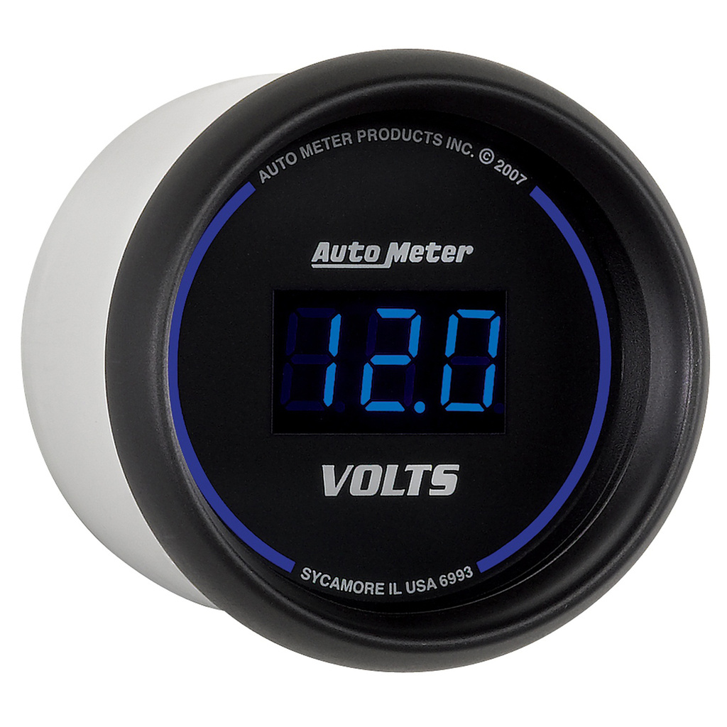 2-1/16" Voltmeter, 8-18v, Cobalt Digital
