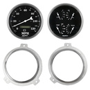 2 Gauge Direct Fit Dash Kit, Chevy Car 51-52, 2 Gauge,  Old Tyme Black