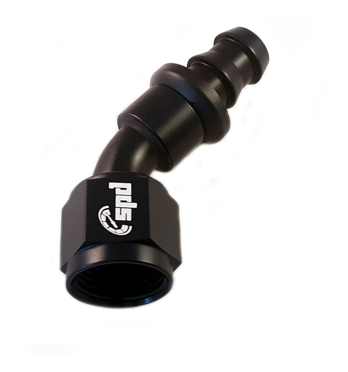 An8 hose end 45 ° Push On
