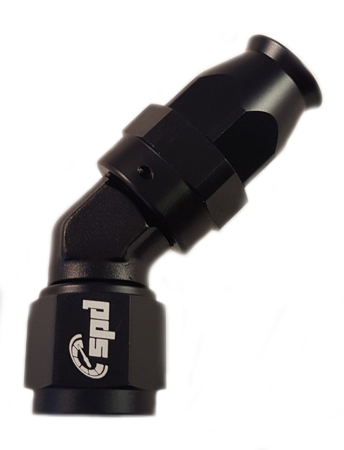 An8 hose end 45 ° Forged PTFE