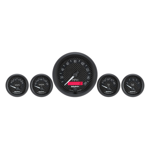 5 Pc. Gauge Kit, 3-3/8" & 2-1/16", Elec. Speedometer, Gt