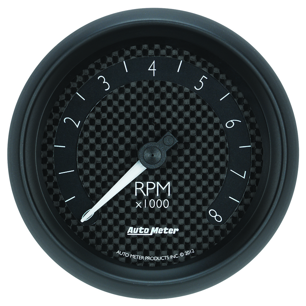 3-3/8" In-Dash Tachometer, 0-8,000 Rpm, Gt