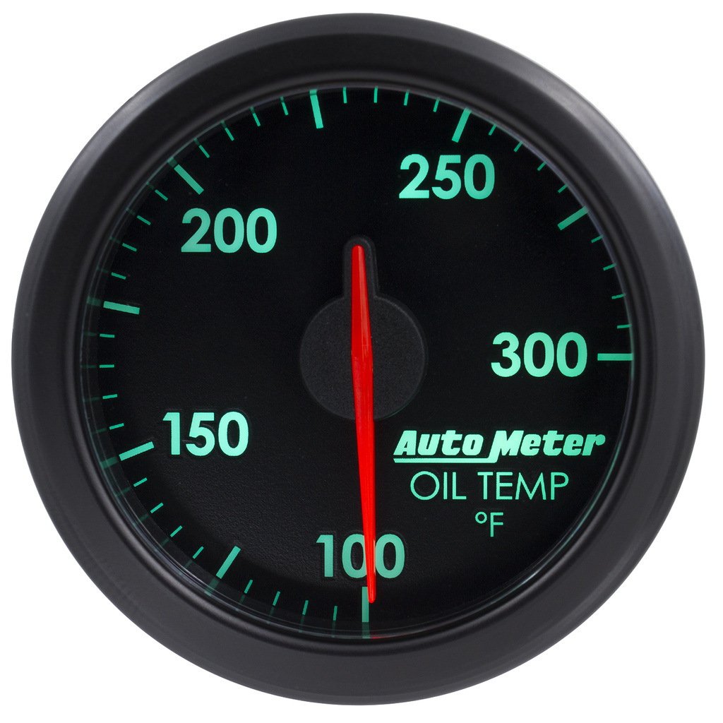 2-1/16" Oil Temp, 100-300`F, Airdrive, Black