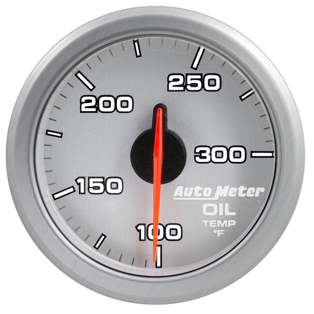 2-1/16" Oil Temp, 100-300`F, Airdrive, Silver