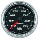 2-1/16" Oil Temperature, 140-280 °F, Black, Pro-Cycle
