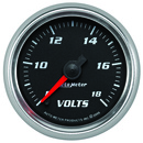 2-1/16" Voltmeter, 8-18v, Black, Pro-Cycle