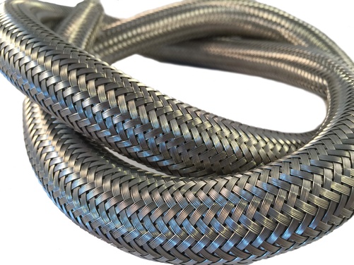 Braided cable sleeve stainless 25mm