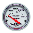 2-1/16" Water Temperature, 100-250 °F, Marine Chrome Ultra-Lite