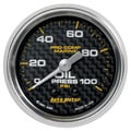 2-1/16" Oil Pressure, 0-100 Psi, Marine Carbon Fiber
