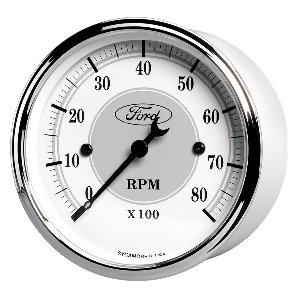 3-1/8" In-Dash Tachometer, 0-8,000 Rpm, Ford Masterpiece