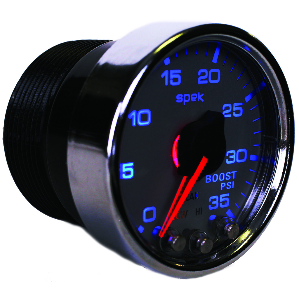 2-1/16" Boost, 0-35 Psi, Spek-Pro, Silver/Chrome