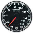 2-1/16" Nitrous Pressure, 0-1600 Psi, Spek-Pro, Black/Chrome