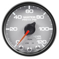 2-1/16" Water Pressure, 0-120 Psi, Spek-Pro, Silver/Black
