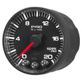 2-1/16" Pyrometer, 0-2000 °F, Spek-Pro, Black/Black