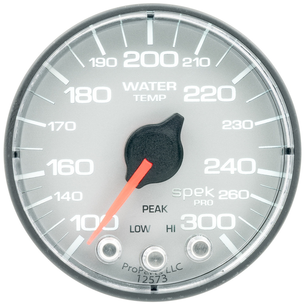 2-1/16" Water Temperature, 100-300 °F, Spek-Pro, Silver/Black