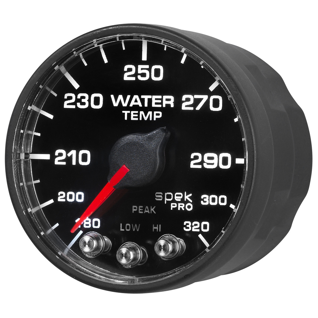 2-1/16" Water Temperature, 180-320 °F, Spek-Pro, Black/Black, Ecu