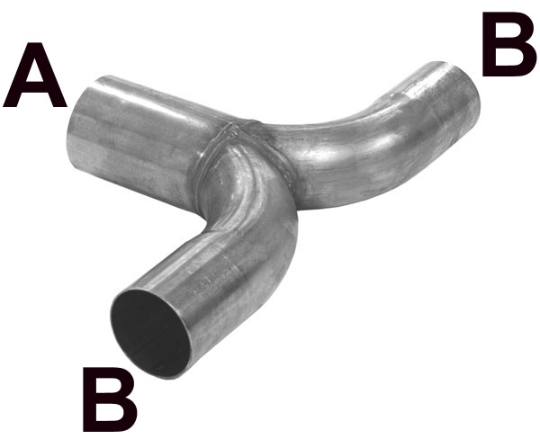 T-pipe 76x63,5 Stainless