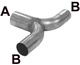 T-pipe 63,5x50,8 Stainless