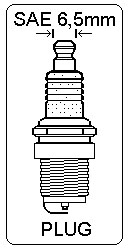 Spark plug boot 90° SAE 6,5mm