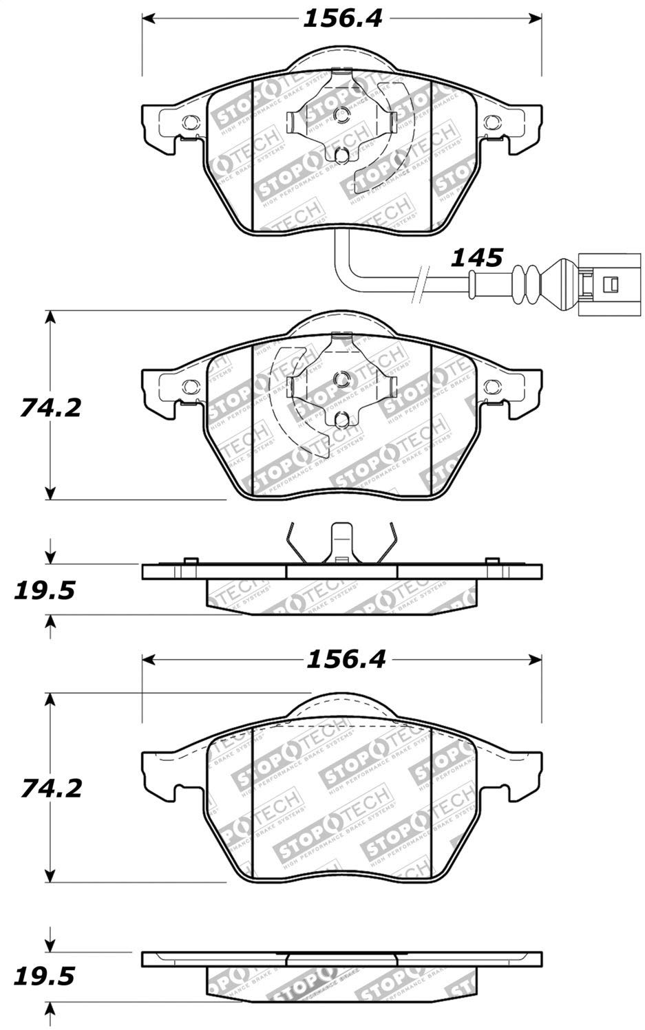 Audi S3 I 1.8T (with brake wear warning front)
