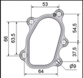Downpipe flange Garret 5 bolt SS