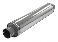 Muffler 3" full flow Stainless (625mm)