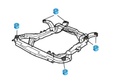 Saab 9-5 subframe bushing polytherane